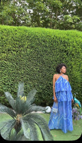 Robe Voile Transparente — Bleu Saphir