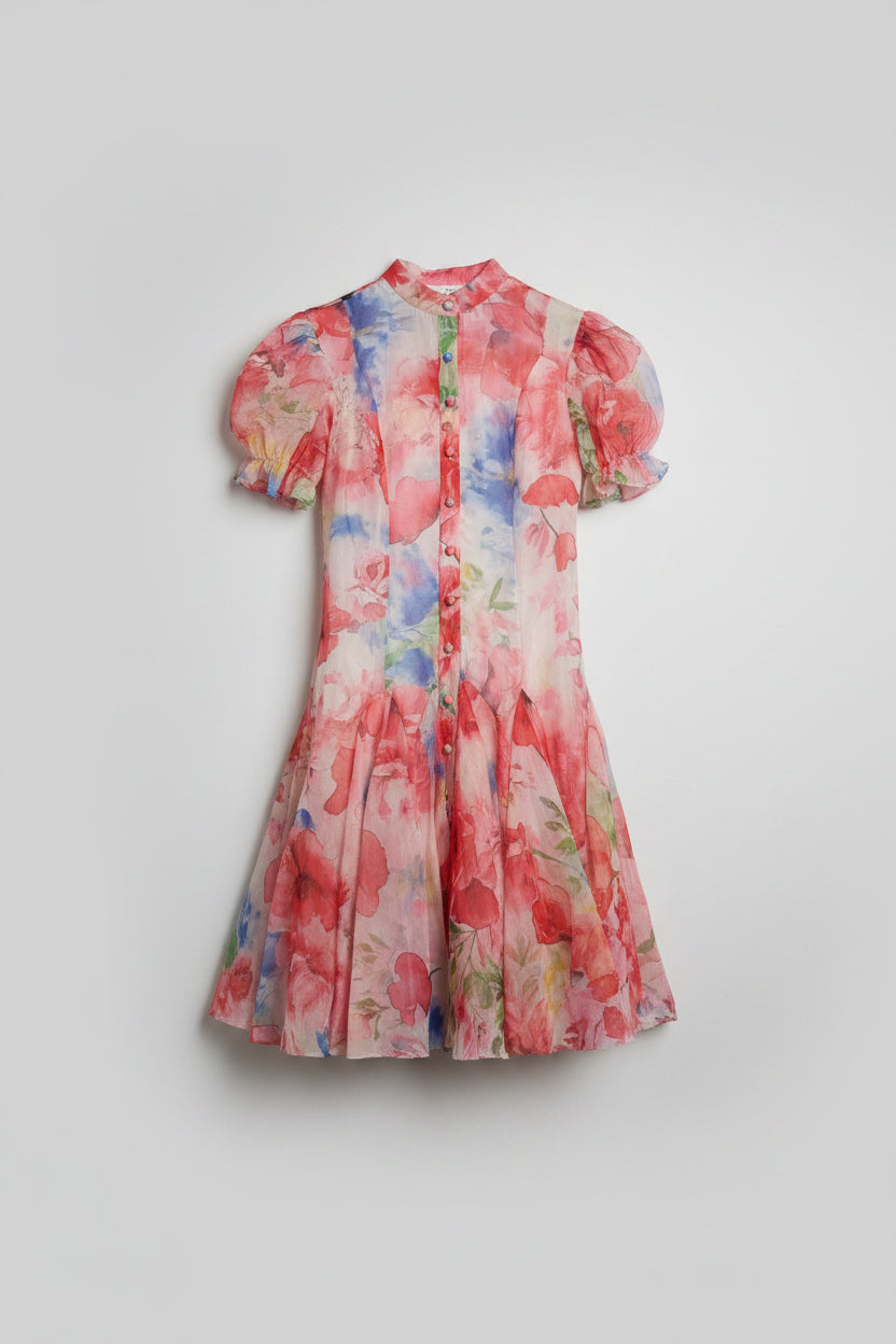 Robe Courte Évasée – Élégance Artistique