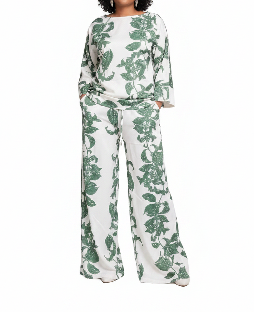Ensemble fleuri fond blanc
