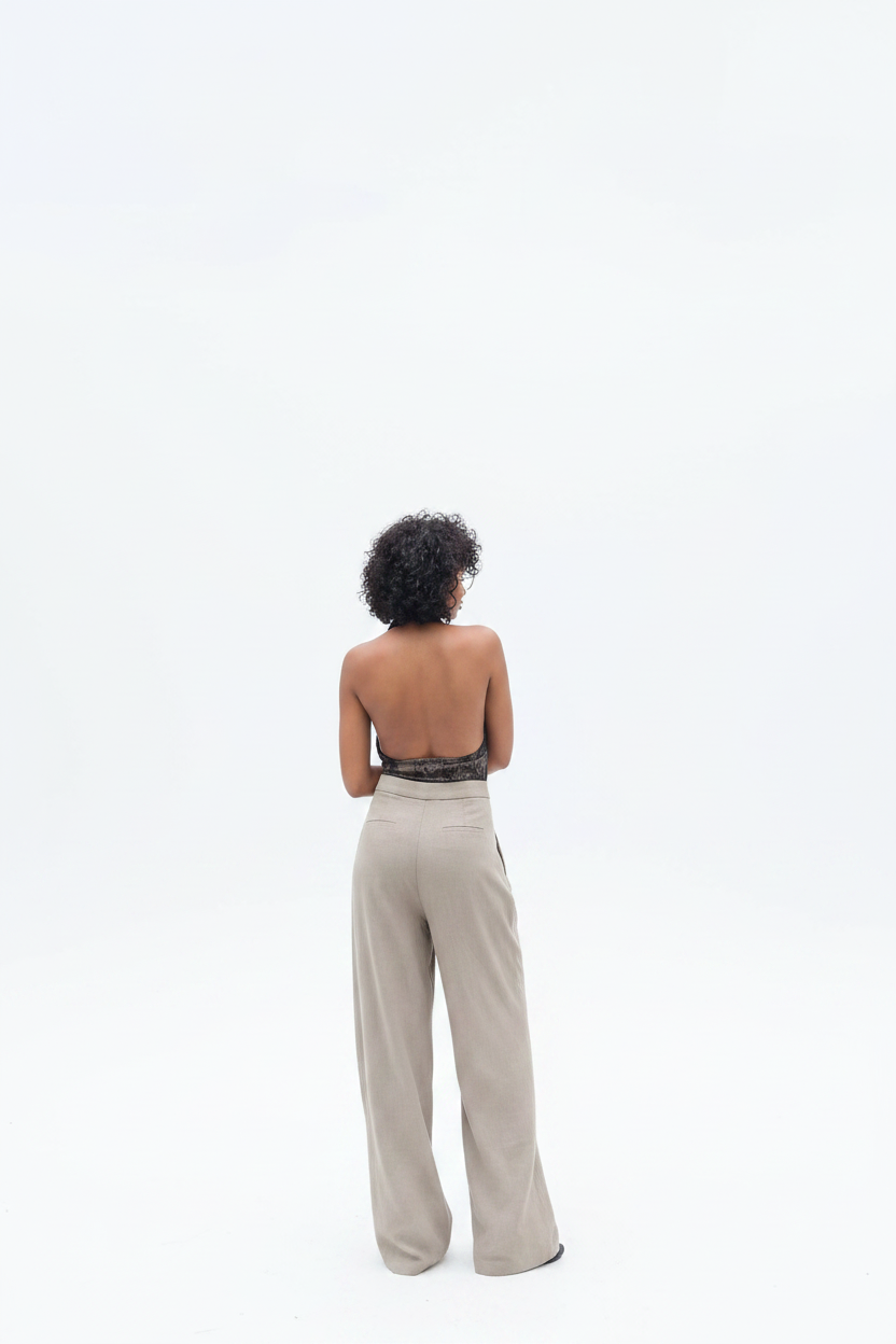 Pantalon fond blanc dos