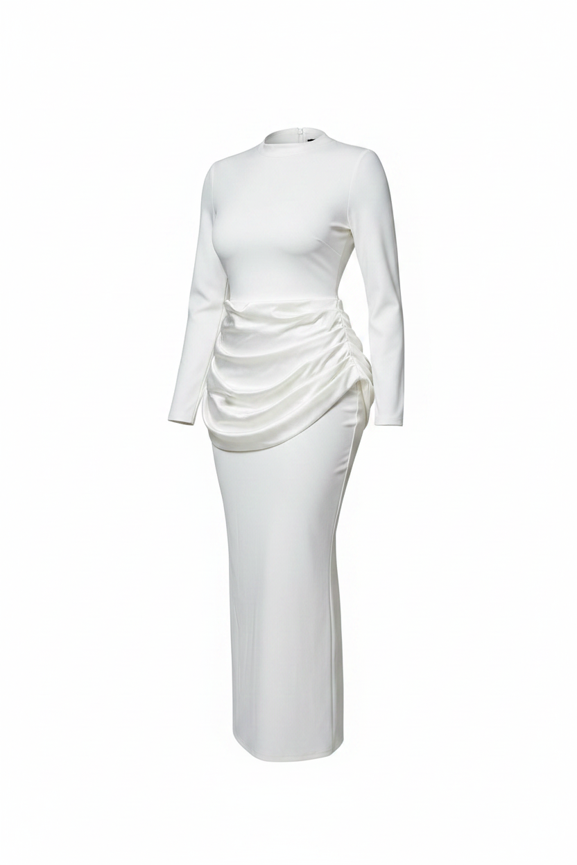 Robe blanche fond blanc