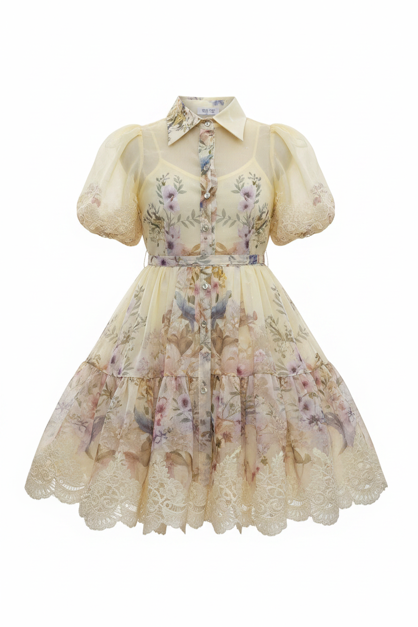Robe crème face sans mannequin