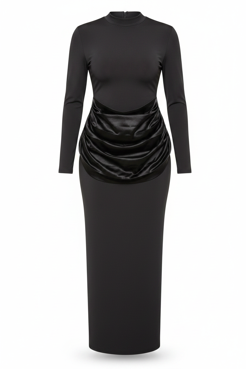 Robe noire fond blanc