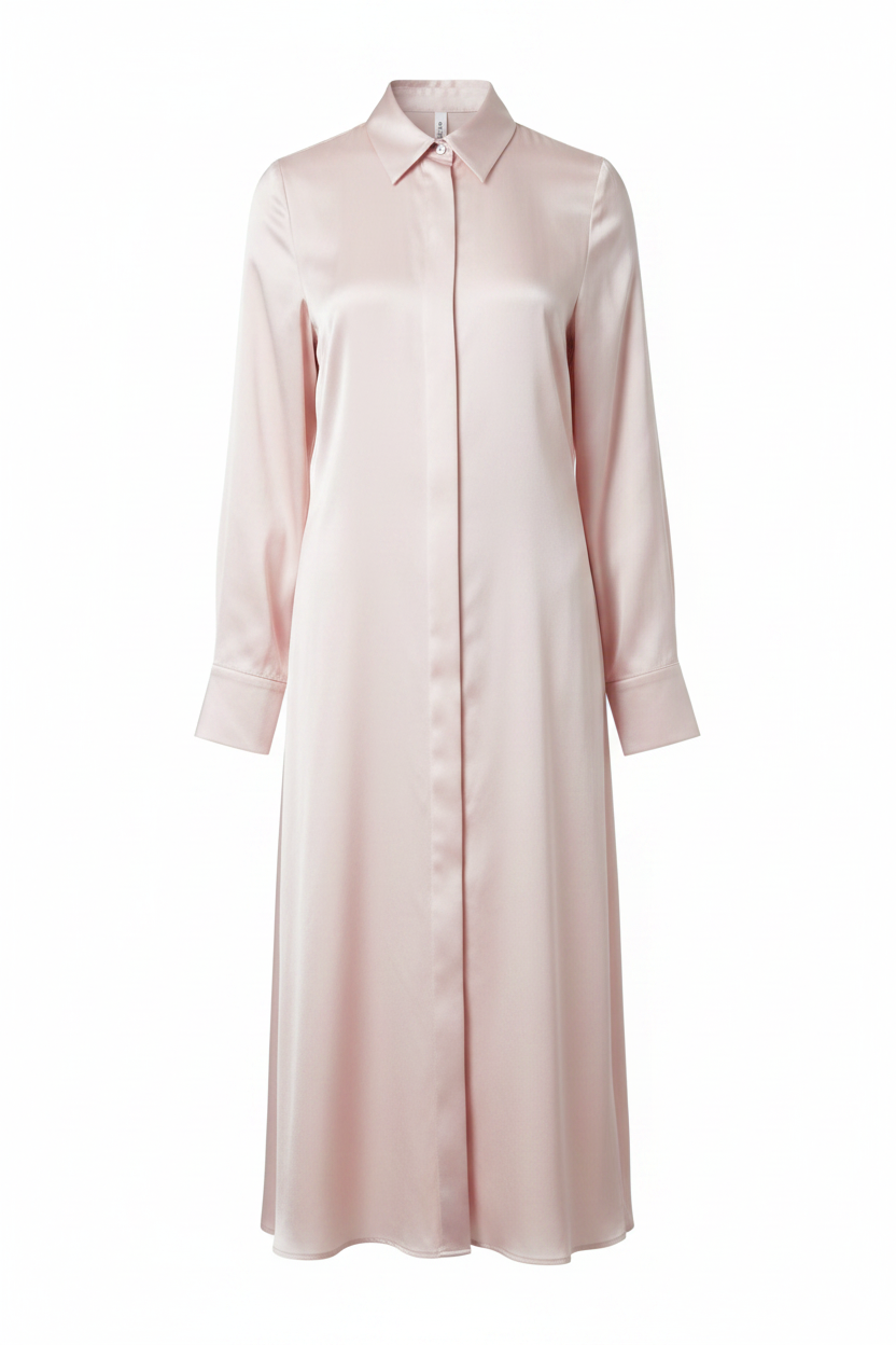 Robe rose pâle - fond blanc sans mannequin