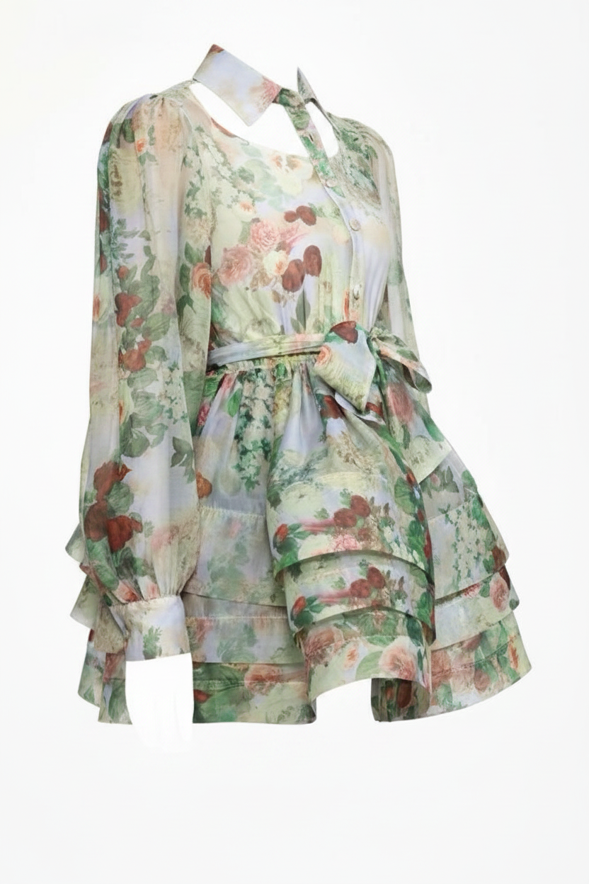 Robe verte transparente